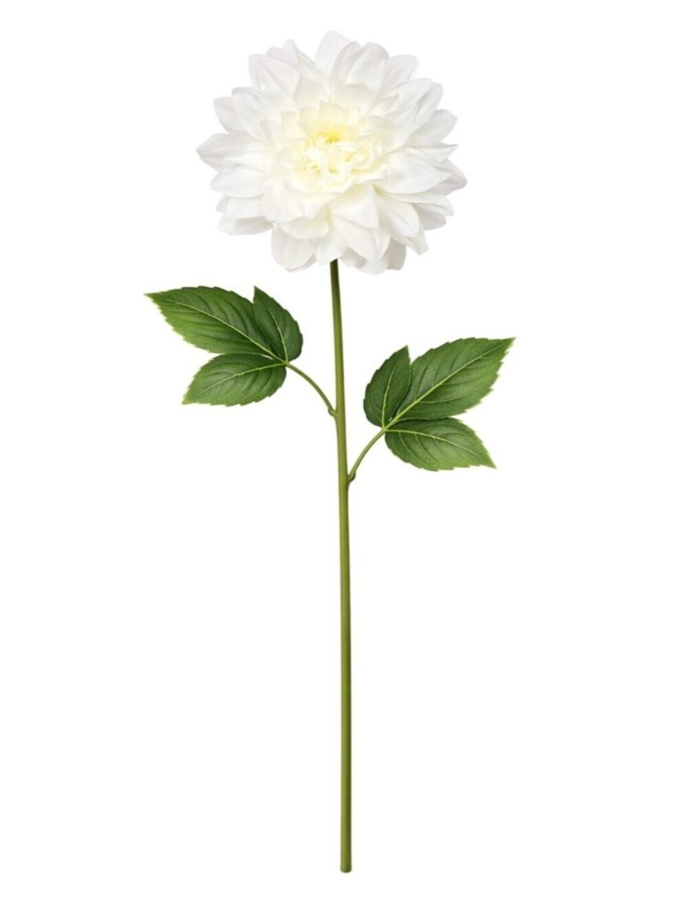 White Dahlia Faux Flower Stem Large 24 Inch Bloom 5 Inch Artificial Real